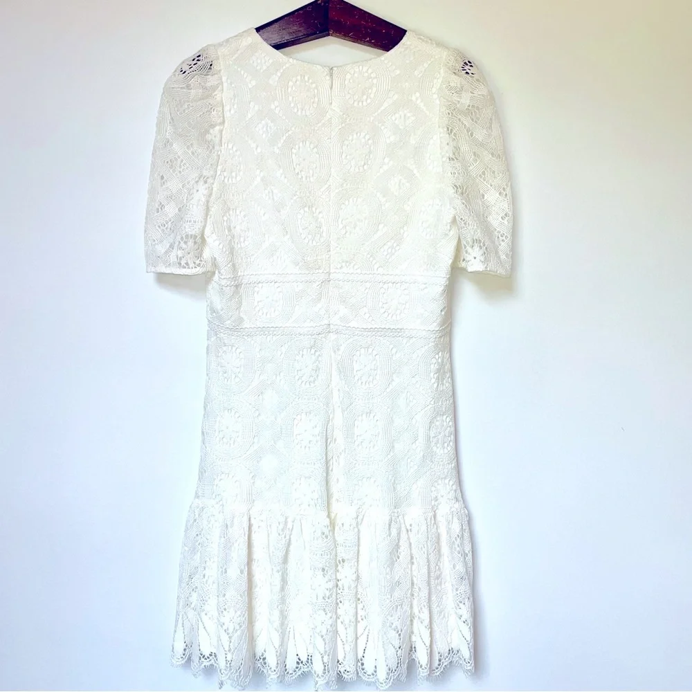 Shoshanna Ines Lace Dress in Ivory - Picture 4 of 10